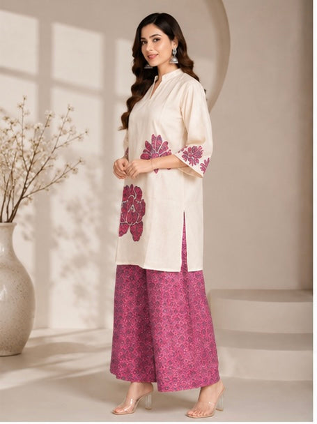 Classic Floral Cotton Suit