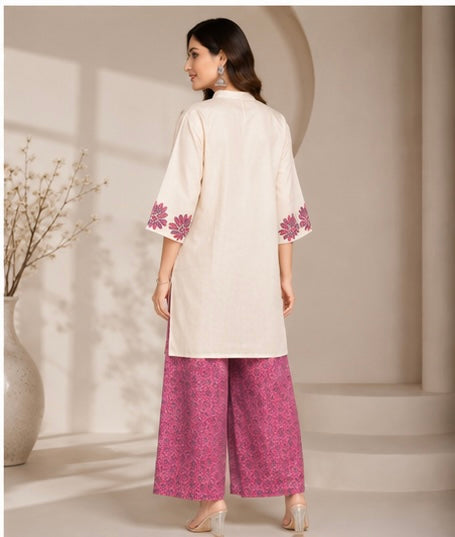 Classic Floral Cotton Suit